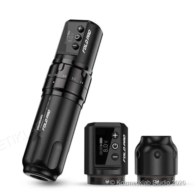 Dragonhawk Mast Fold Pro Kablosuz Dövme Seti (Çift Batarya) detay görseli