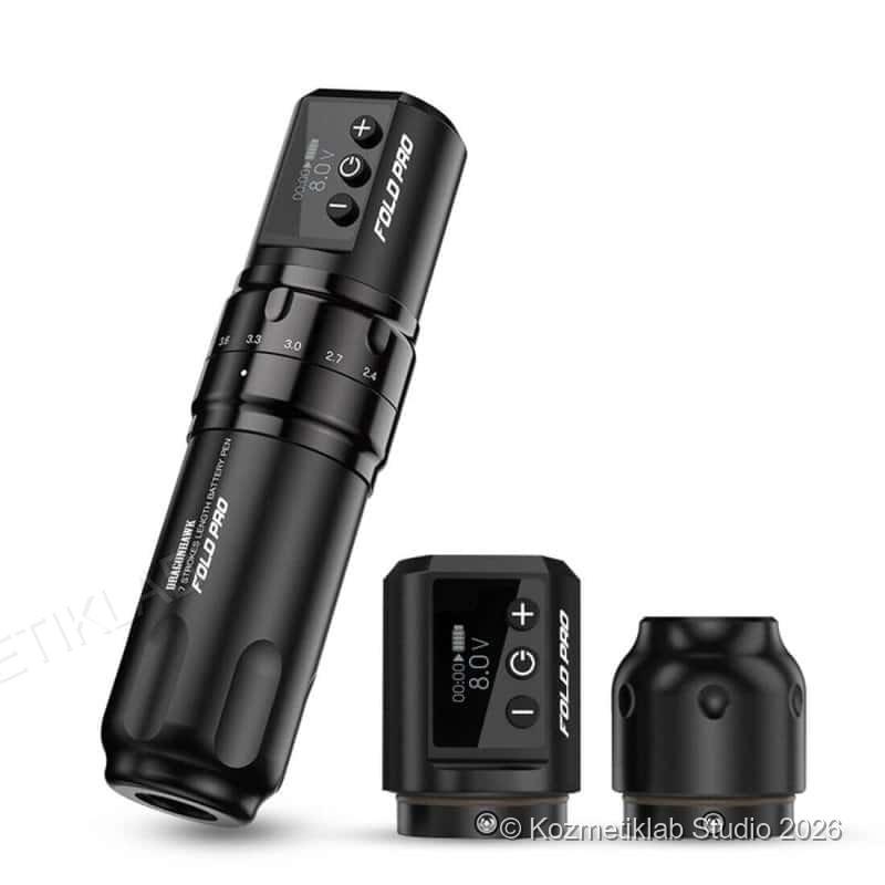 Dragonhawk Mast Fold Pro Kablosuz Dövme Makinesi (Çift Batarya, 7 Stroke 2.4–4.2 mm) detaylı inceleme görseli 1