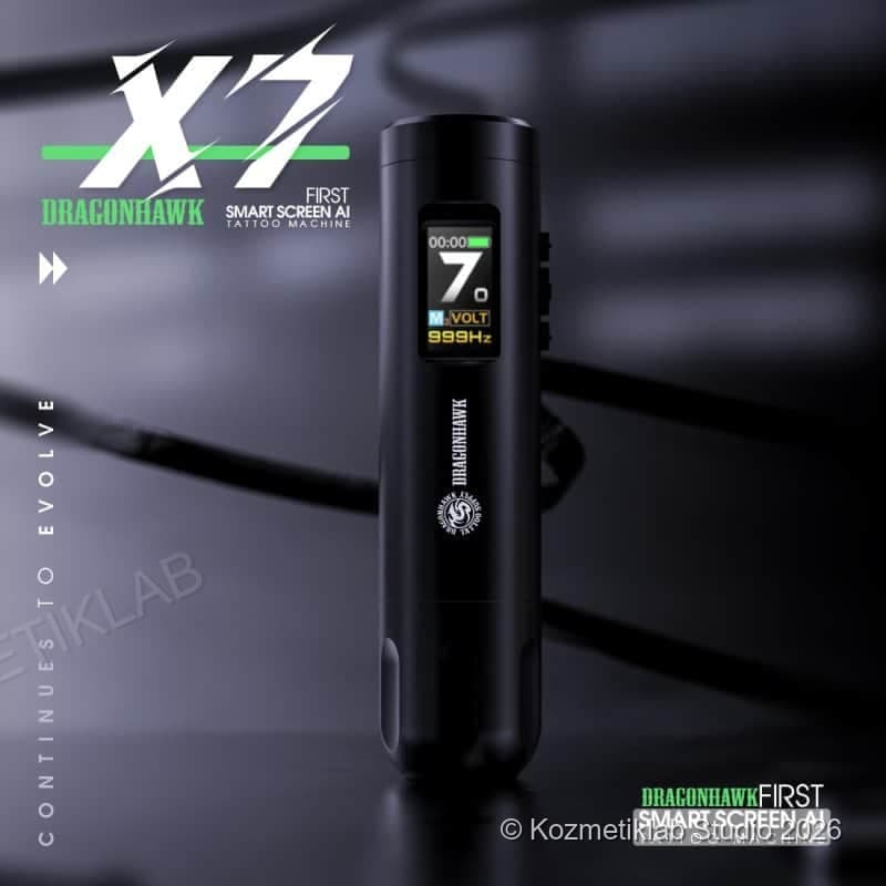 Dragonhawk X7 Kablosuz Dövme Makinesi | Akıllı Ekran AI, 3.5mm Stroke, Fırçasız Motor detay görseli