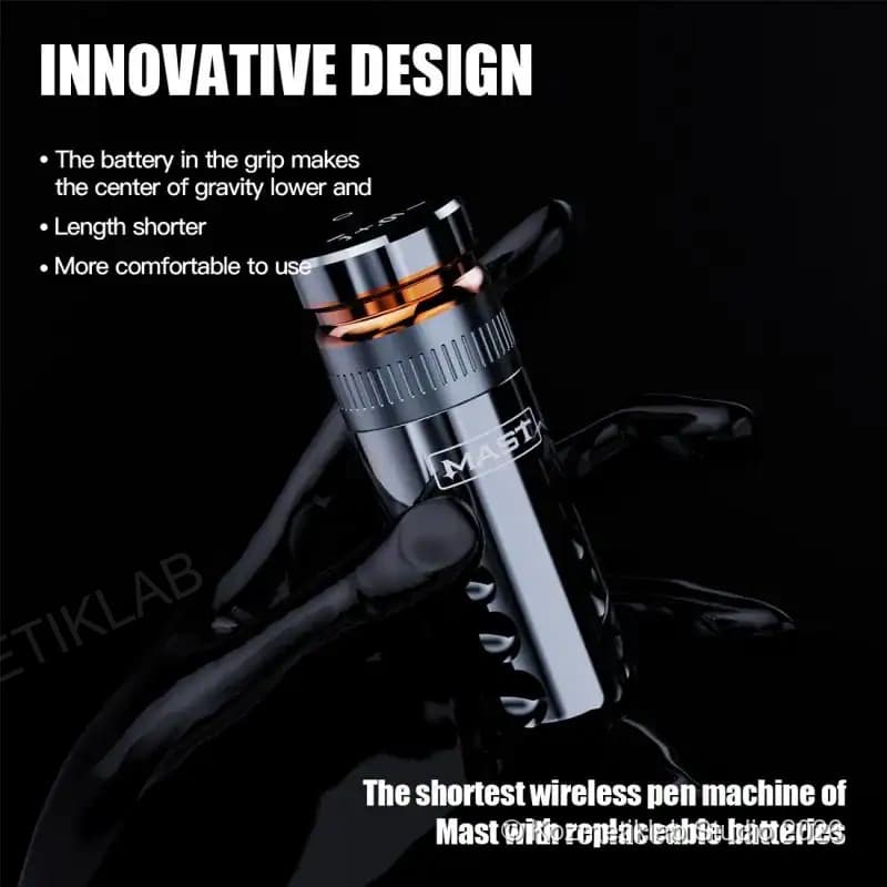 Mast Racer Kablosuz Dövme Makinesi Seti (4.0 mm Stroke, Tek Batarya, Kompakt Tasarım) detay görseli