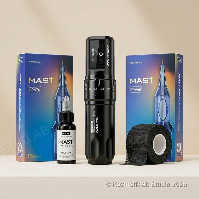 Dragonhawk Mast Fold Pro Kablosuz Dövme Seti (Tek Batarya) detaylı inceleme görseli 1