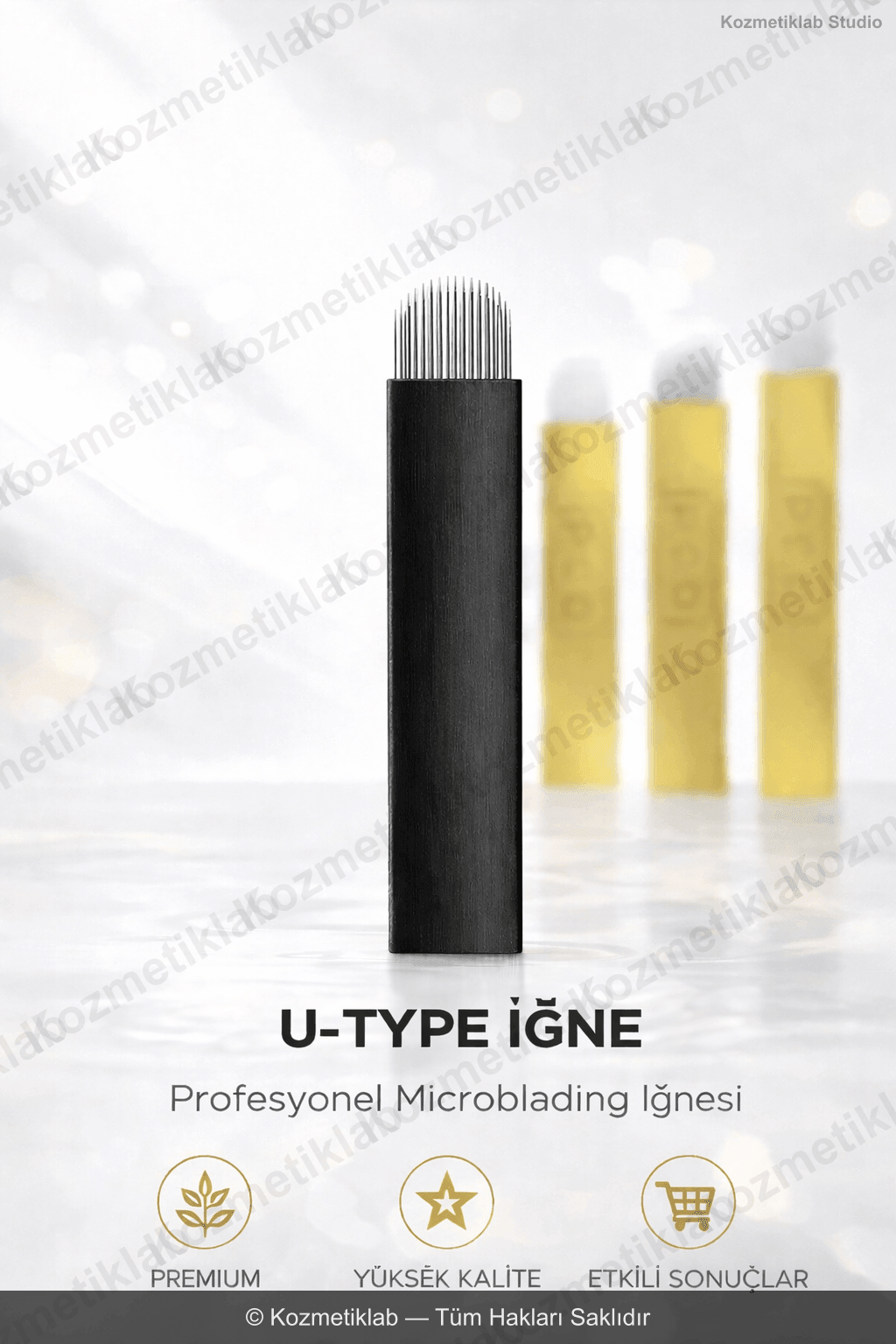 Kozmetiklab Microblading İğnesi - Siyah U Tipi (0.18mm) detaylı inceleme görseli 1